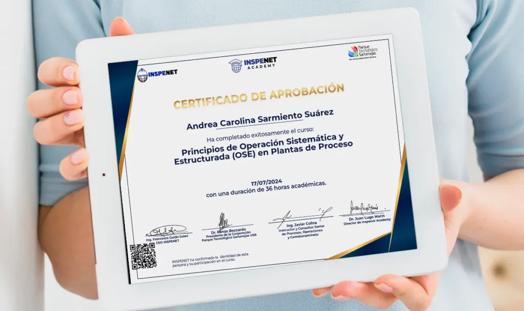 certificado del curso principios de operaciones sistematicas estructurada ose