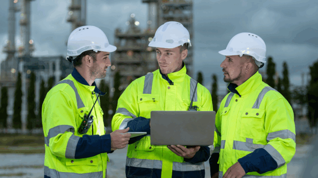 comunicación efectiva en planta industrial