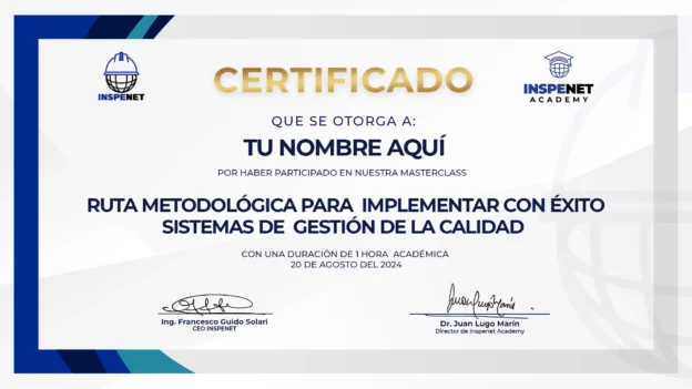 Pequeña certificado sgc